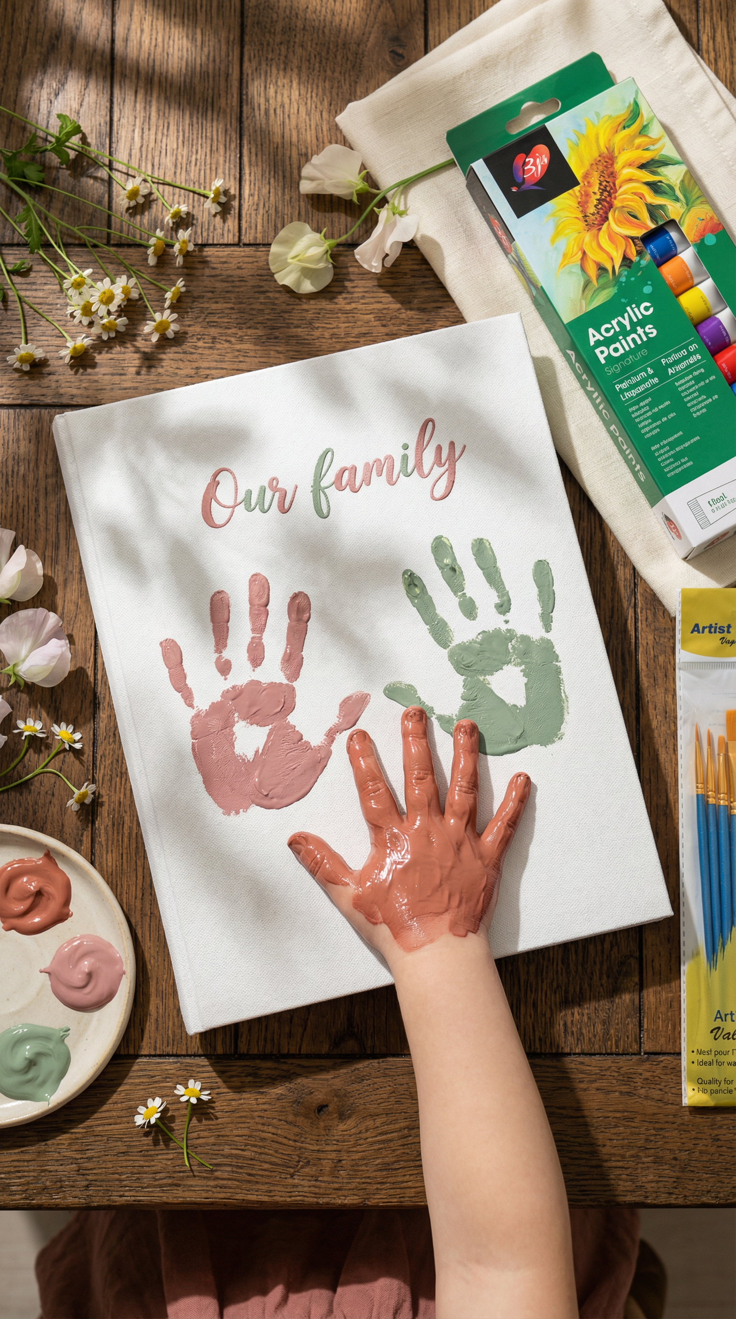 DIY Album s setom akrilnih barv